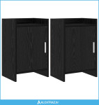 Noćni ormarići 2 pcs Crni hrast 40 x 30 x 60 cm - NOVO