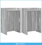 Noćni ormarići 2 pcs Siva Sonoma 40 x 30 x 60 cm - NOVO