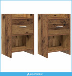 Noćni ormarići 2 pcs Staro drvo 40 x 30 x 60 cm - NOVO