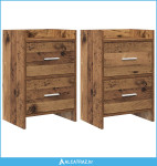 Noćni ormarići 2 pcs Staro drvo 40 x 30 x 60 cm - NOVO