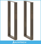 Noge za barski stol U-oblik 2 kom Prirodni čelik 40 x (110-111) cm Čel