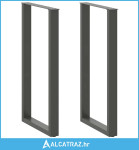 Noge za barski stol U-oblika 2 kom antracit 60 x (110-111) cm čelik -