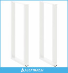 Noge za barski stol U-oblika 2 kom Bijele 60 x (110-111) cm Čelik - NO