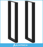 Noge za barski stol U-oblika 2 kom Crne 40 x (110-111) cm Čelik - NOVO