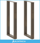 Noge za barski stol U-oblika 2 kom Prirodni čelik 50 x (100-101) cm Če
