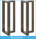 Noge za barski stol T-oblika 2 kom Crne 50x35x(100-101) cm Čelik - NOV
