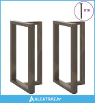Noge za barski stol T-oblika 2 kom Crne 60x35x(90-91) cm Čelik - NOVO