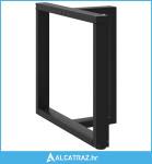 Noge blagovaonski stol T-oblika 2kom crne 70x35x(72-73)cm čelik - NOVO