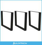 Noge za blagovaonski stol V-oblika 3 kom crne 100x(72-73,3) cm - NOVO