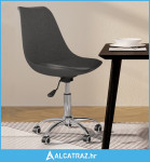 Okretna blagovaonska stolica od tkanine tamnosiva - NOVO