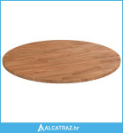 Okrugla stolna ploča smeđa Ø 90 x 1,5 cm tretirana hrastovina - NOVO