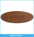 Okrugla stolna ploča tamnosmeđa Ø70x1,5 cm tretirana hrastovina - NOVO