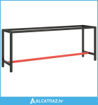 Okvir za radni stol mat crni i mat crveni 210x50x79 cm metalni - NOVO