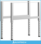 Okviri za radni stol 2 kom metalni 85 x (69 - 95,5) cm sivi - NOVO