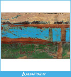 Pravokutna stolna ploča 60 x 90 cm 25 - 27 mm obnovljeno drvo - NOVO