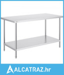 Pripremni stol od nehrđajućeg čelika, 30 x 60 x 34 inča, teški metalni