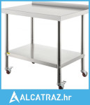 Pripremni stol od nehrđajućeg čelika, 91 x 61 x 91 cm, nosivost 200 kg
