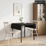 Produživi blagovaonski stol 120 x 81,5 x 75 cm Crni hrast - Crni hrast