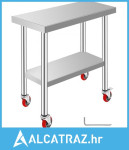 Radni stol od nehrđajućeg čelika 30 x 12 x 34 inča, nosivost 700 lbs s