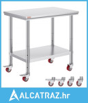 Radni stol od nehrđajućeg čelika 35 x 24 x 33 inča, nosivost 300 lbs s