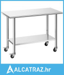 Radni stol od nehrđajućeg čelika, 61x122 cm stol za pripremu hrane s k