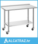 Radni stol od nehrđajućeg čelika, 61x122 cm stol za pripremu hrane s k