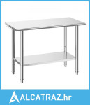 Radni stol od nehrđajućeg čelika, 61x122 cm stol za pripremu hrane, ko