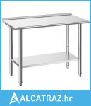 Radni stol od nehrđajućeg čelika, 61x122 cm stol za pripremu hrane s p