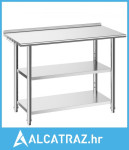 Radni stol od nehrđajućeg čelika, 61x122 cm, stol za pripremu hrane s