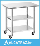 Radni stol od nehrđajućeg čelika, 61x91,5 cm stol za pripremu hrane s