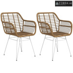Set od 2 kuhinjske stolice u boho stilu, PE ratan, 56 x 60 x 79 cm, pr