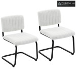 Set od 2 moderne konzolne blagovaonske stolice, izgled plišanog flisa,