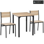 Set od 3 blagovaonskog/kuhinjskog stola sa stolicama, prirodna boja dr