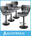 Set od 4 barske stolice, moderne barske stolice od PU kože za šank, ok
