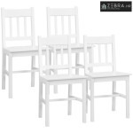 Set od 4 blagovaonske stolice, kuhinjske stolice, puno drvo, 41 cm x 4