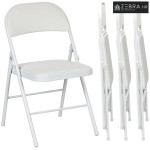Set od 4 sklopive stolice, prijenosne uredske stolice, metalne noge, s
