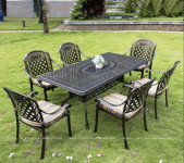 Set od aluminija 6 stolica i stol za terase u 3 boje