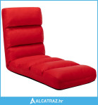 Sklopiva podna stolica od  umjetne kože crvena - NOVO