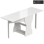 Sklopivi blagovaonski i kuhinjski stol za 2-4 osobe 160x60x75 cm bijel