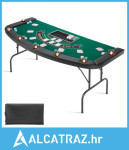 Sklopivi poker stol, 7 igrača, 18-28,8 mm sklopivi casino stol za razo