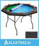 Sklopivi poker stol, sklopivi casino stol za 8 igrača, 1220 mm, s pods