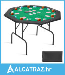 Sklopivi poker stol, sklopivi casino stol za 8 igrača, 1220 mm, s pods