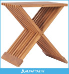 Sklopivi stolac 40 x 32 x 45 cm od masivne tikovine - NOVO