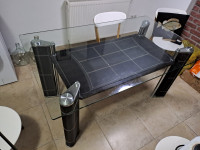 stakleni stol 90x150 cm