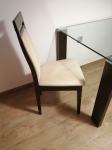 Stakleni stol i stolice