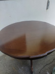 Stilski okrugli stol puno drvo 106 cm