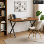Stol za blagovanje s prirodnim rubom 140 x 80 x 75 cm - Prirodno, kava