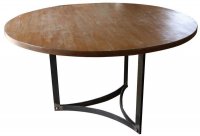 Stol za kafić kombinacija hrast zeljezo fi 110cm