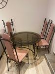 Stol i stolice od kovanog zeljeza