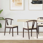 Stolac za blagovanje 2 pcs Svijetlosmeđa i svijetla